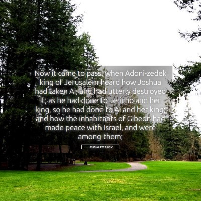 Picture 05 - Joshua 10:1 ASV - Now it came to pass, when Adoni-zedek king of - Bible Verse Picture