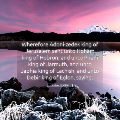 Picture 05 - Joshua 10:3 ASV - Wherefore Adoni-zedek king of Jerusalem sent unto - Bible Verse Picture