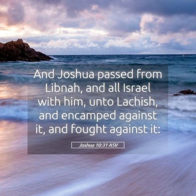 Picture 05 - Joshua 10:31 ASV - And Joshua passed from Libnah, and all Israel - Bible Verse Picture