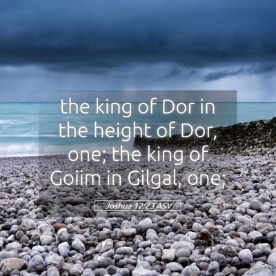 Picture 05 - Joshua 12:23 ASV - the king of Dor in the height of Dor, one; the - Bible Verse Picture