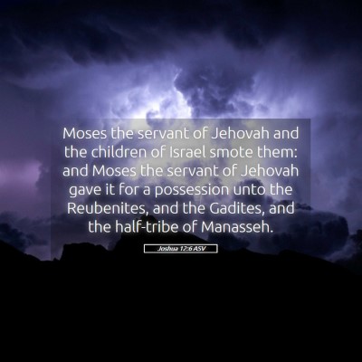 Picture 05 - Joshua 12:6 ASV - Moses the servant of Jehovah and the children of - Bible Verse Picture