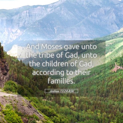 Picture 05 - Joshua 13:24 ASV - And Moses gave unto the tribe of Gad, unto the - Bible Verse Picture