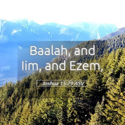 Picture 05 - Joshua 15:29 ASV - Baalah, and Iim, and - Bible Verse Picture