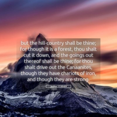 Picture 05 - Joshua 17:18 ASV - but the hill-country shall be thine; for though - Bible Verse Picture