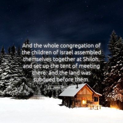 Picture 05 - Joshua 18:1 ASV - And the whole congregation of the children of - Bible Verse Picture