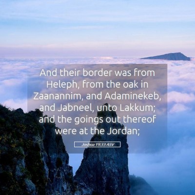 Picture 05 - Joshua 19:33 ASV - And their border was from Heleph, from the oak in - Bible Verse Picture