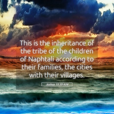 Picture 05 - Joshua 19:39 ASV - This is the inheritance of the tribe of the - Bible Verse Picture