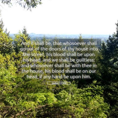 Picture 05 - Joshua 2:19 ASV - And it shall be, that whosoever shall go out of - Bible Verse Picture