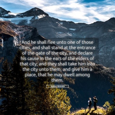 Picture 05 - Joshua 20:4 ASV - And he shall flee unto one of those cities, and - Bible Verse Picture