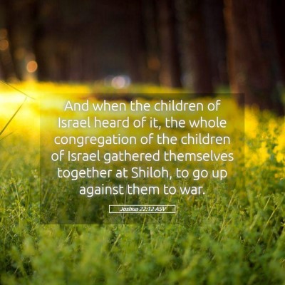 Picture 05 - Joshua 22:12 ASV - And when the children of Israel heard of it, the - Bible Verse Picture