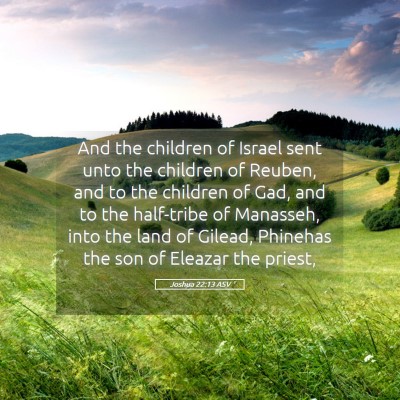 Picture 05 - Joshua 22:13 ASV - And the children of Israel sent unto the children - Bible Verse Picture