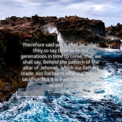 Picture 05 - Joshua 22:28 ASV - Therefore said we, It shall be, when they so say - Bible Verse Picture