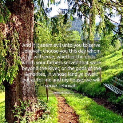 Picture 05 - Joshua 24:15 ASV - And if it seem evil unto you to serve Jehovah, - Bible Verse Picture