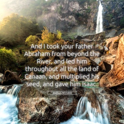 Picture 05 - Joshua 24:3 ASV - And I took your father Abraham from beyond the - Bible Verse Picture