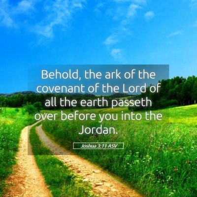 Picture 05 - Joshua 3:11 ASV - Behold, the ark of the covenant of the Lord of - Bible Verse Picture