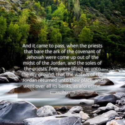 Picture 05 - Joshua 4:18 ASV - And it came to pass, when the priests that bare - Bible Verse Picture