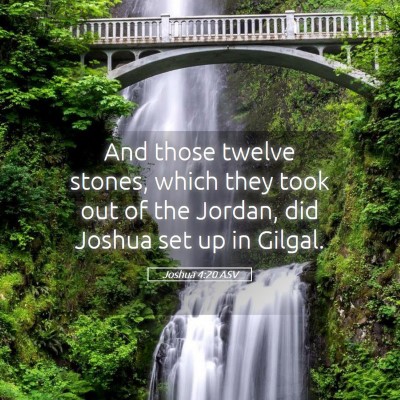 Picture 05 - Joshua 4:20 ASV - And those twelve stones, which they took out of - Bible Verse Picture
