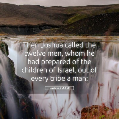 Picture 05 - Joshua 4:4 ASV - Then Joshua called the twelve men, whom he had - Bible Verse Picture