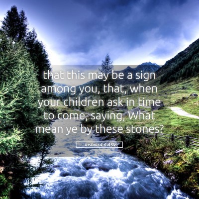 Picture 05 - Joshua 4:6 ASV - that this may be a sign among you, that, when - Bible Verse Picture