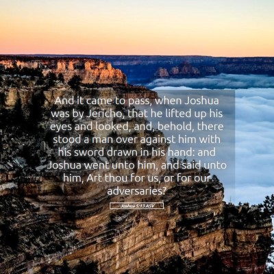 Picture 05 - Joshua 5:13 ASV - And it came to pass, when Joshua was by Jericho, - Bible Verse Picture