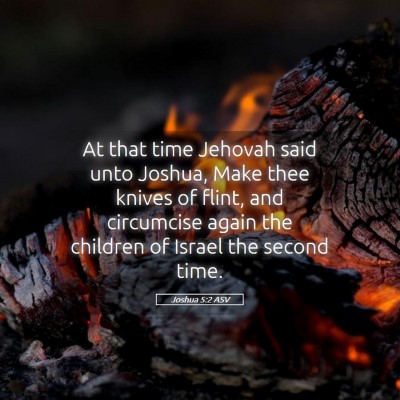 Picture 05 - Joshua 5:2 ASV - At that time Jehovah said unto Joshua, Make thee - Bible Verse Picture