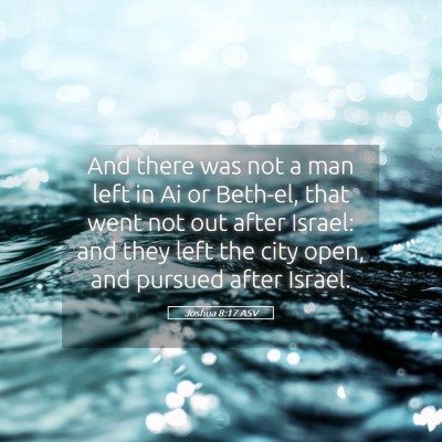 Picture 05 - Joshua 8:17 ASV - And there was not a man left in Ai or Beth-el, - Bible Verse Picture
