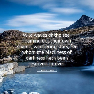 Picture 05 - Jude 1:13 ASV - Wild waves of the sea, foaming out their own - Bible Verse Picture