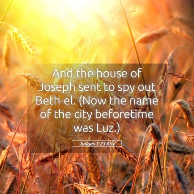 Picture 05 - Judges 1:23 ASV - And the house of Joseph sent to spy out Beth-el. - Bible Verse Picture