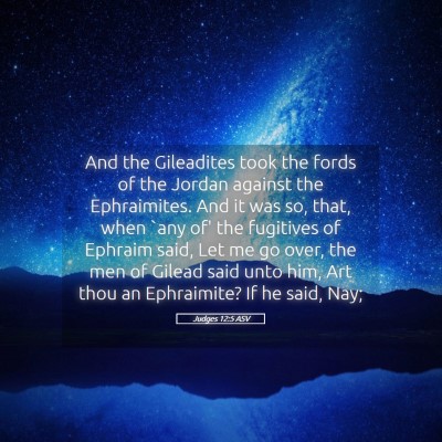 Picture 05 - Judges 12:5 ASV - And the Gileadites took the fords of the Jordan - Bible Verse Picture