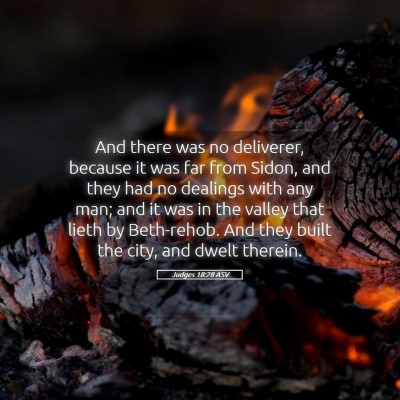 Picture 05 - Judges 18:28 ASV - And there was no deliverer, because it was far - Bible Verse Picture