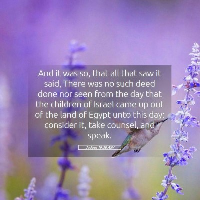 Picture 05 - Judges 19:30 ASV - And it was so, that all that saw it said, There - Bible Verse Picture
