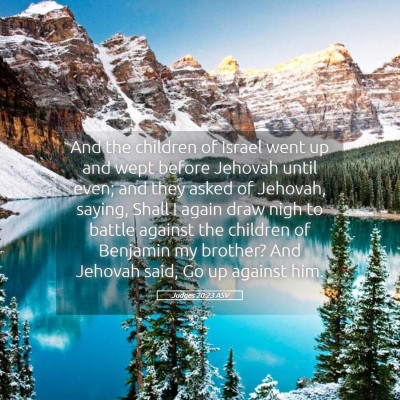 Picture 05 - Judges 20:23 ASV - And the children of Israel went up and wept - Bible Verse Picture