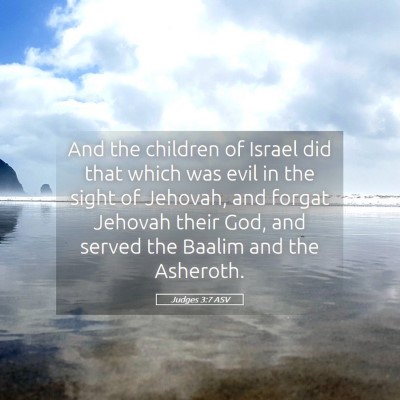 Picture 05 - Judges 3:7 ASV - And the children of Israel did that which was - Bible Verse Picture