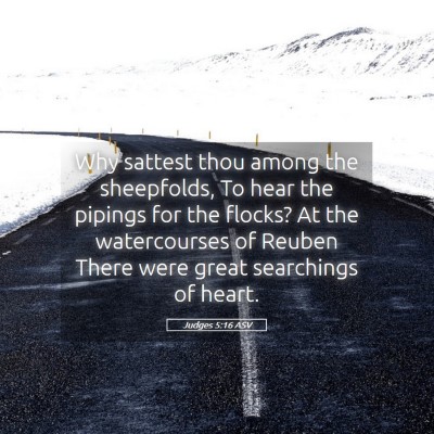 Picture 05 - Judges 5:16 ASV - Why sattest thou among the sheepfolds, To hear - Bible Verse Picture