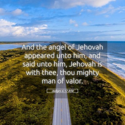 Picture 05 - Judges 6:12 ASV - And the angel of Jehovah appeared unto him, and - Bible Verse Picture