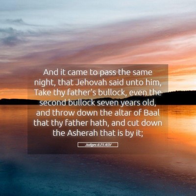 Picture 05 - Judges 6:25 ASV - And it came to pass the same night, that Jehovah - Bible Verse Picture