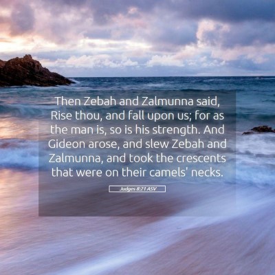 Picture 05 - Judges 8:21 ASV - Then Zebah and Zalmunna said, Rise thou, and fall - Bible Verse Picture