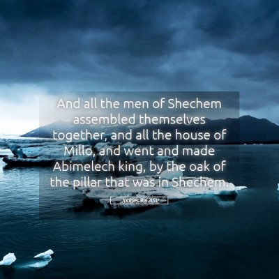 Picture 05 - Judges 9:6 ASV - And all the men of Shechem assembled themselves - Bible Verse Picture