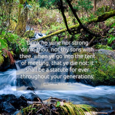 Picture 05 - Leviticus 10:9 ASV - Drink no wine nor strong drink, thou, nor thy - Bible Verse Picture