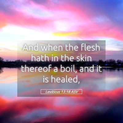 Picture 05 - Leviticus 13:18 ASV - And when the flesh hath in the skin thereof a - Bible Verse Picture