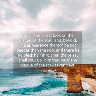 Picture 05 - Leviticus 13:31 ASV - And if the priest look on the plague of the - Bible Verse Picture