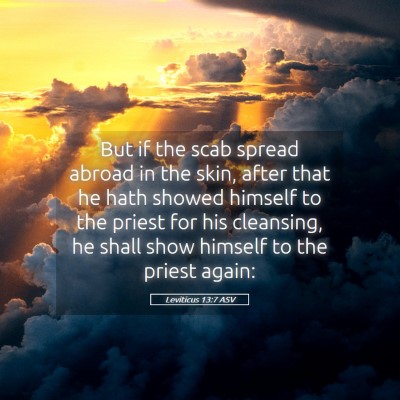 Picture 05 - Leviticus 13:7 ASV - But if the scab spread abroad in the skin, after - Bible Verse Picture