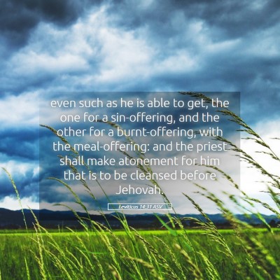 Picture 05 - Leviticus 14:31 ASV - even such as he is able to get, the one for a - Bible Verse Picture