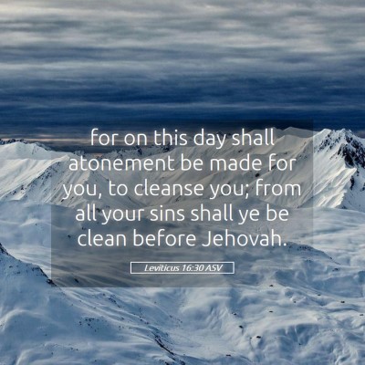 Picture 05 - Leviticus 16:30 ASV - for on this day shall atonement be made for you, - Bible Verse Picture