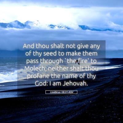 Picture 05 - Leviticus 18:21 ASV - And thou shalt not give any of thy seed to make - Bible Verse Picture