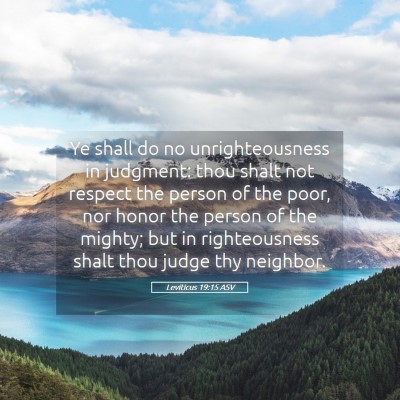 Picture 05 - Leviticus 19:15 ASV - Ye shall do no unrighteousness in judgment: thou - Bible Verse Picture