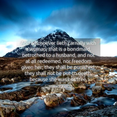 Picture 05 - Leviticus 19:20 ASV - And whosoever lieth carnally with a woman, that - Bible Verse Picture