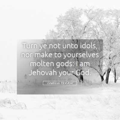 Picture 05 - Leviticus 19:4 ASV - Turn ye not unto idols, nor make to yourselves - Bible Verse Picture
