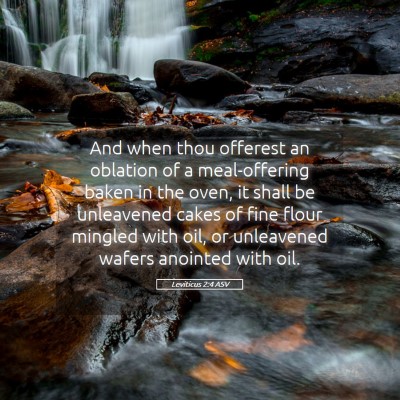 Picture 05 - Leviticus 2:4 ASV - And when thou offerest an oblation of a - Bible Verse Picture