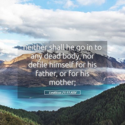 Picture 05 - Leviticus 21:11 ASV - neither shall he go in to any dead body, nor - Bible Verse Picture